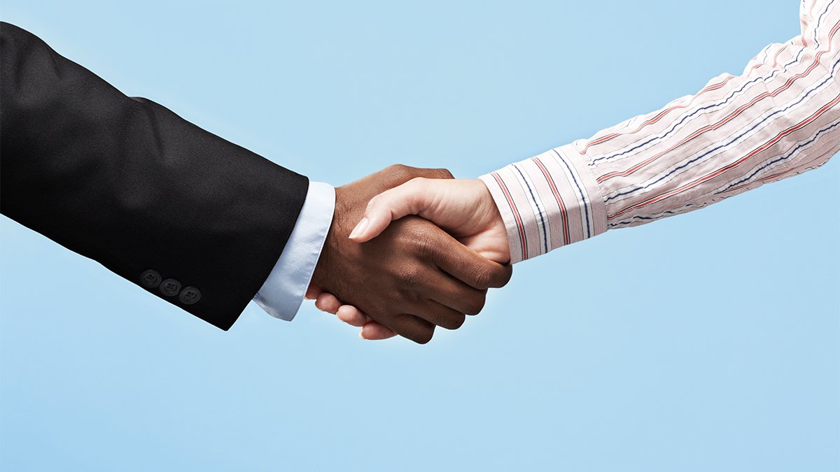 Shaking hands